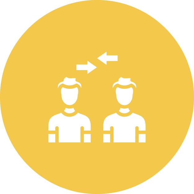 Ilustración del icono vectorial del mediador del conjunto de iconos de comunicaciones