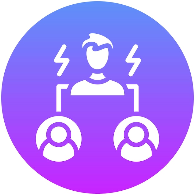 Ilustración del icono vectorial del mediador intermedio del conjunto de iconos de formación empresarial
