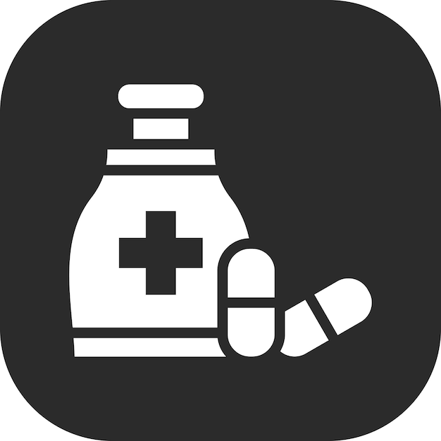 Ilustración del icono vectorial de la medicina del conjunto de iconos de la medicina I