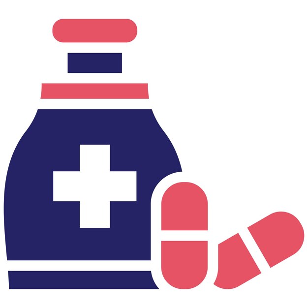 Ilustración del icono vectorial de la medicina del conjunto de iconos de la medicina I