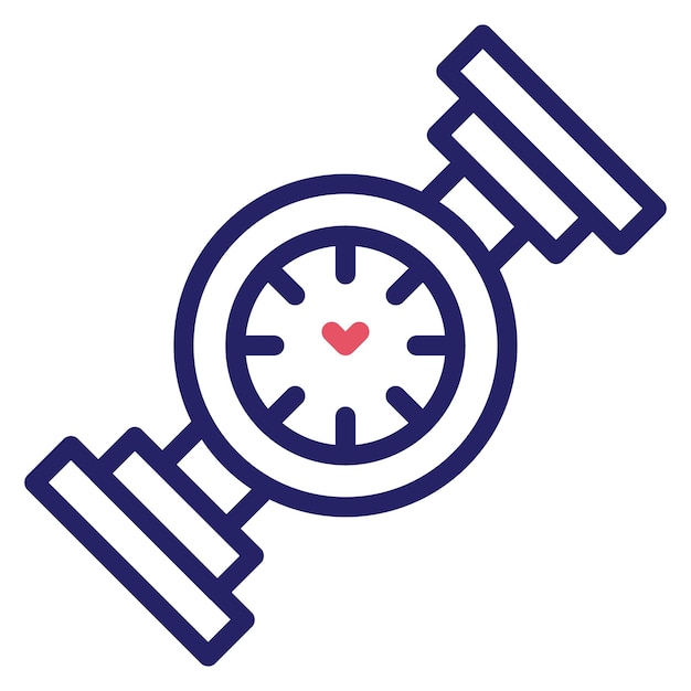 Ilustración del icono vectorial del medidor de agua del conjunto de iconos de ingeniería