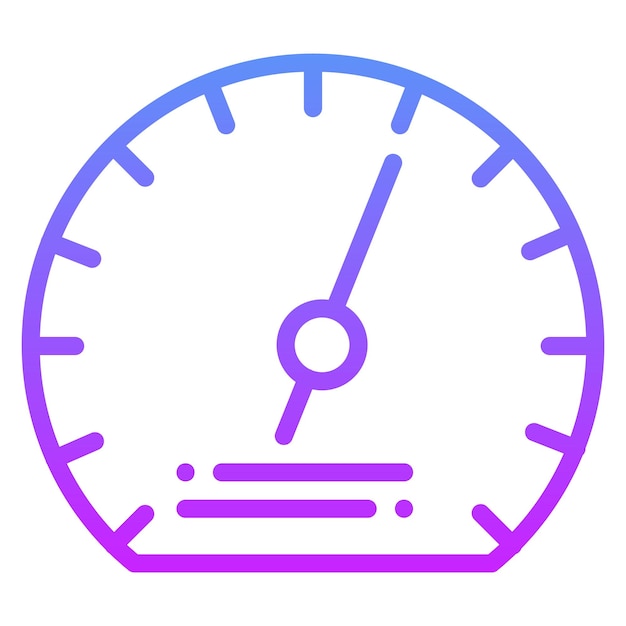 Ilustración del icono vectorial del medidor del conjunto de iconos de la industria de la gasolina
