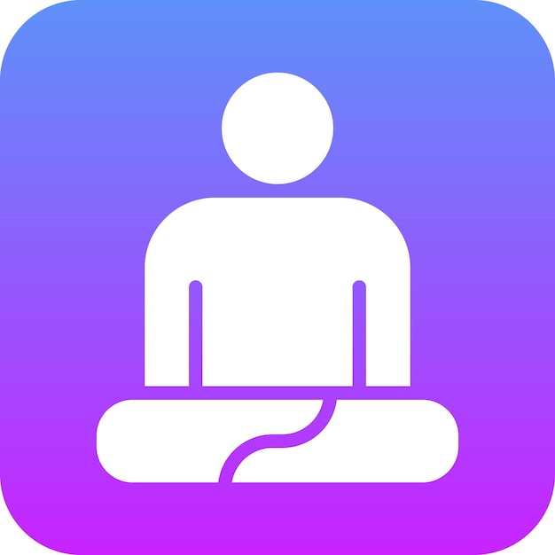 Ilustración del icono vectorial de meditación del conjunto de iconos de salud mental