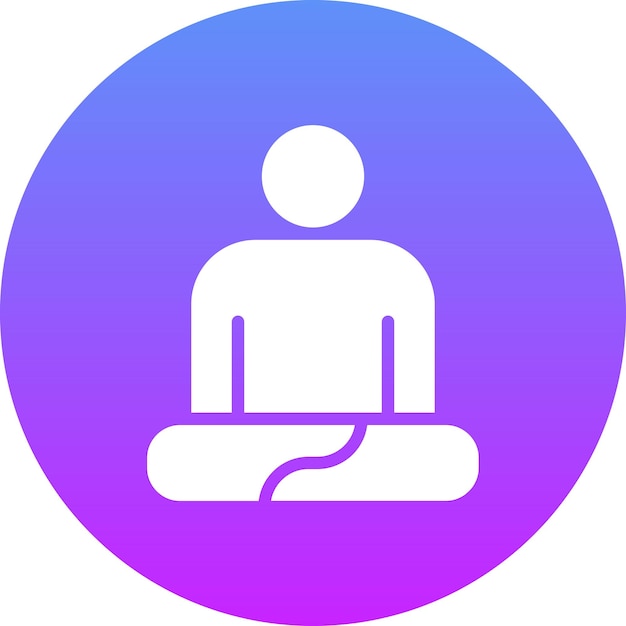 Ilustración del icono vectorial de meditación del conjunto de iconos de salud mental