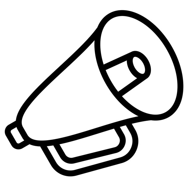 Ilustración del icono vectorial del megáfono de las protestas y la desobediencia civil