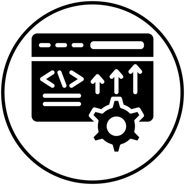 Ilustración del icono vectorial de mejora del conjunto de iconos sin código