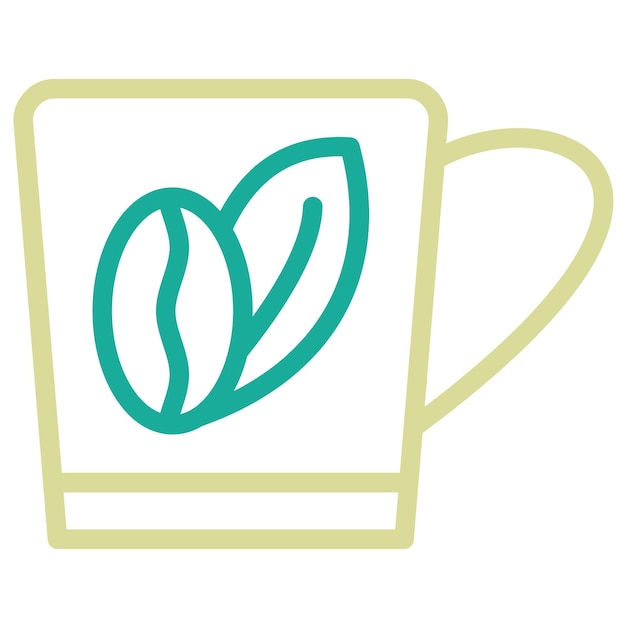 Ilustración del icono vectorial de la menta de café del conjunto de iconos de Coffee Shop