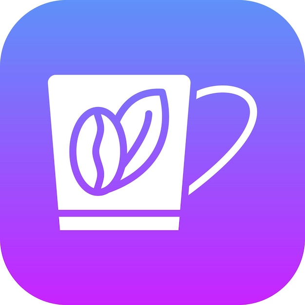 Ilustración del icono vectorial de la menta de café del conjunto de iconos de Coffee Shop