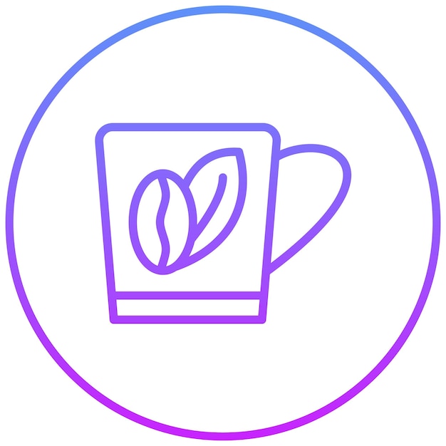 Ilustración del icono vectorial de la menta de café del conjunto de iconos de Coffee Shop