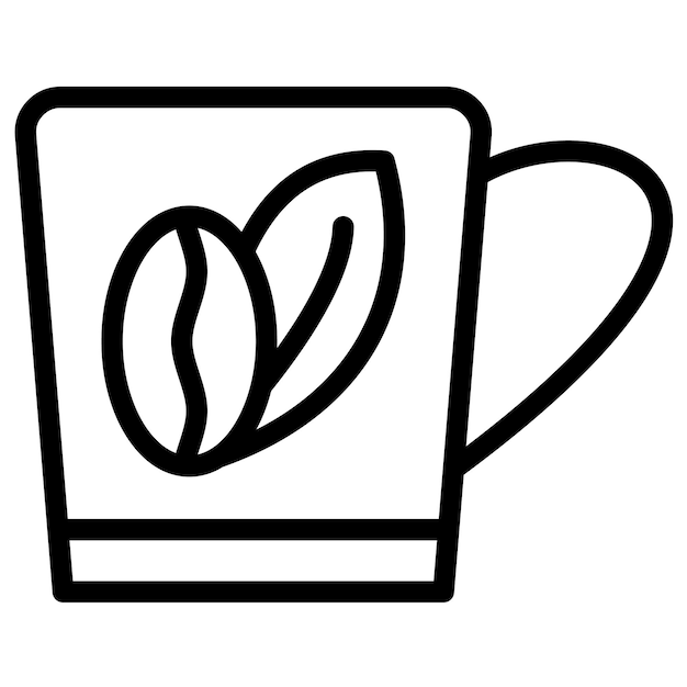 Ilustración del icono vectorial de la menta de café del conjunto de iconos de Coffee Shop
