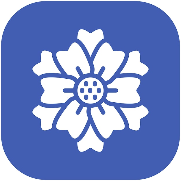 Ilustración del icono vectorial de la menta Marigold del conjunto de iconos de las flores