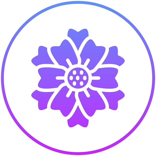 Ilustración del icono vectorial de la menta Marigold del conjunto de iconos de las flores