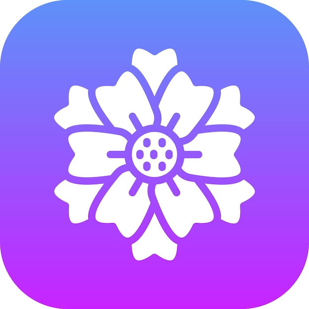 Ilustración del icono vectorial de la menta Marigold del conjunto de iconos de las flores