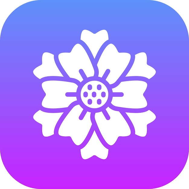 Ilustración del icono vectorial de la menta Marigold del conjunto de iconos de las flores