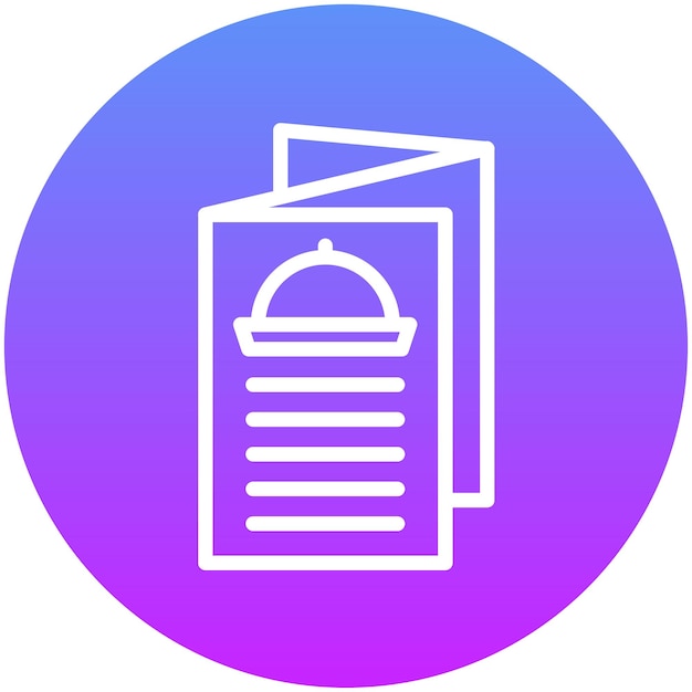 Ilustración del icono vectorial del menú del conjunto de iconos de catering