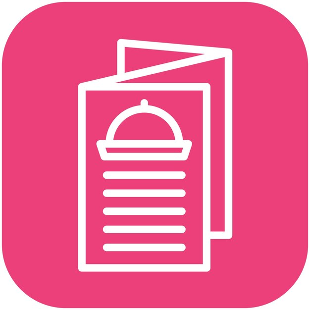 Ilustración del icono vectorial del menú del conjunto de iconos de catering
