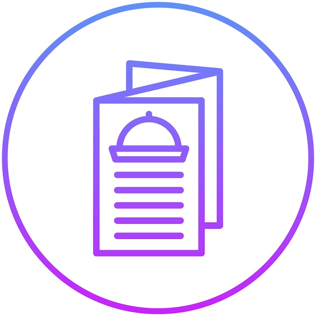 Ilustración del icono vectorial del menú del conjunto de iconos de catering