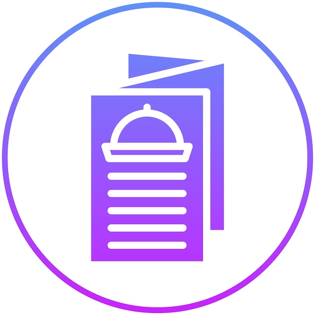 Ilustración del icono vectorial del menú del conjunto de iconos de catering