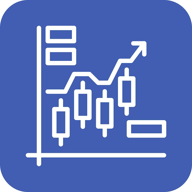 Ilustración del icono vectorial del mercado bursátil de petróleo del conjunto de iconos de la industria de la gasolina