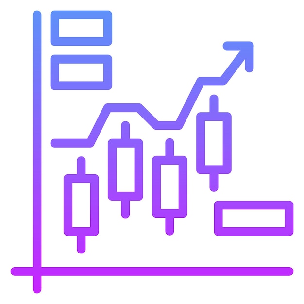 Ilustración del icono vectorial del mercado bursátil de petróleo del conjunto de iconos de la industria de la gasolina