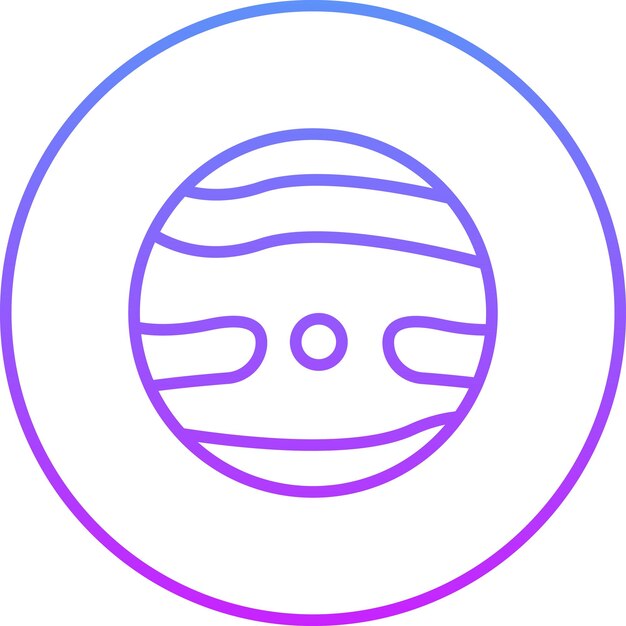 Ilustración del icono vectorial de Mercurio del conjunto de iconos de Tecnología Espacial