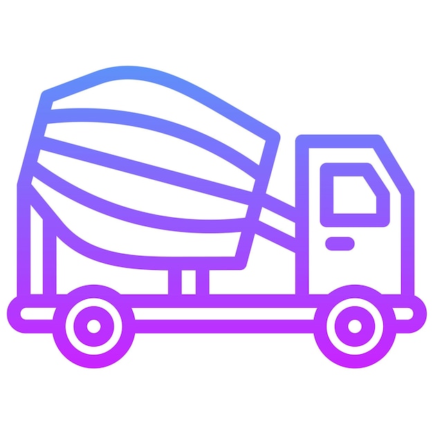 Ilustración del icono vectorial del mezclador de hormigón del conjunto de iconos de mejoras para el hogar