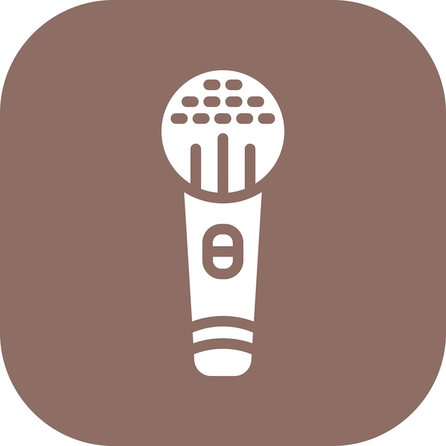 Ilustración del icono vectorial del micrófono del conjunto de iconos de dispositivos electrónicos