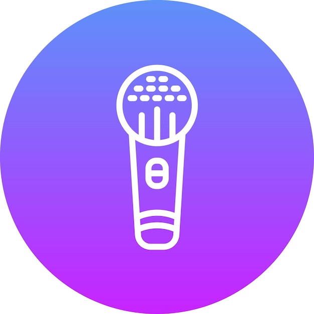 Ilustración del icono vectorial del micrófono del conjunto de iconos de dispositivos electrónicos