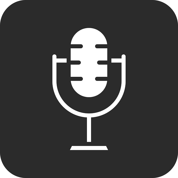 Ilustración del icono vectorial del micrófono del conjunto de iconos de entretenimiento