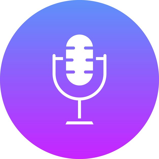 Ilustración del icono vectorial del micrófono del conjunto de iconos de entretenimiento