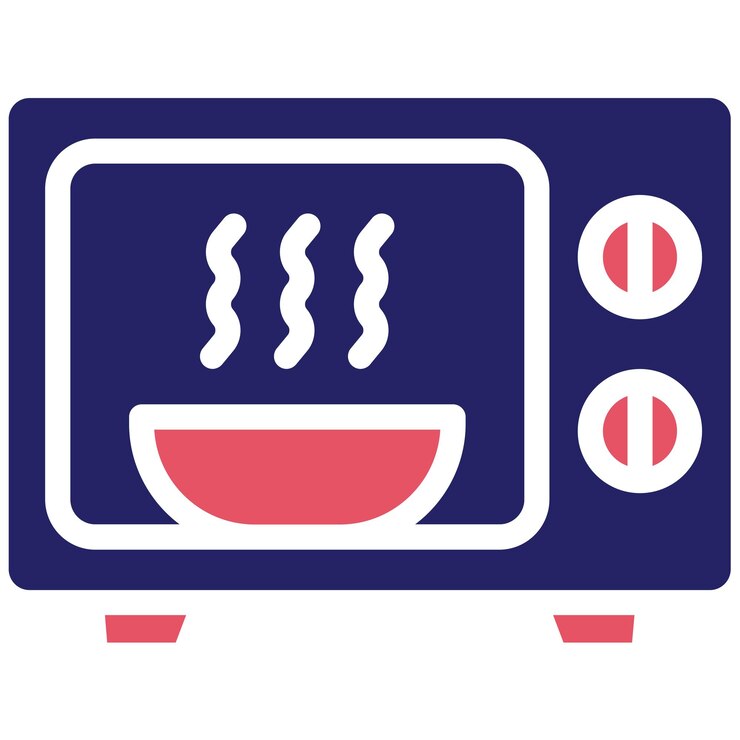 Vector ilustración del icono vectorial de microondas del conjunto de iconos de dispositivos electrónicos