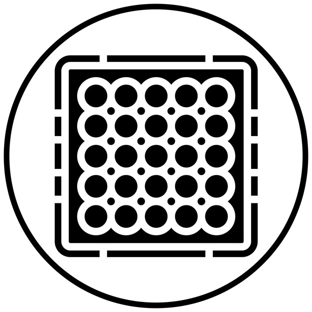 Ilustración del icono vectorial de microplata del conjunto de iconos de laboratorio