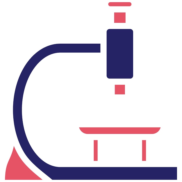 Ilustración del icono vectorial del microscopio del conjunto de iconos de Back to School