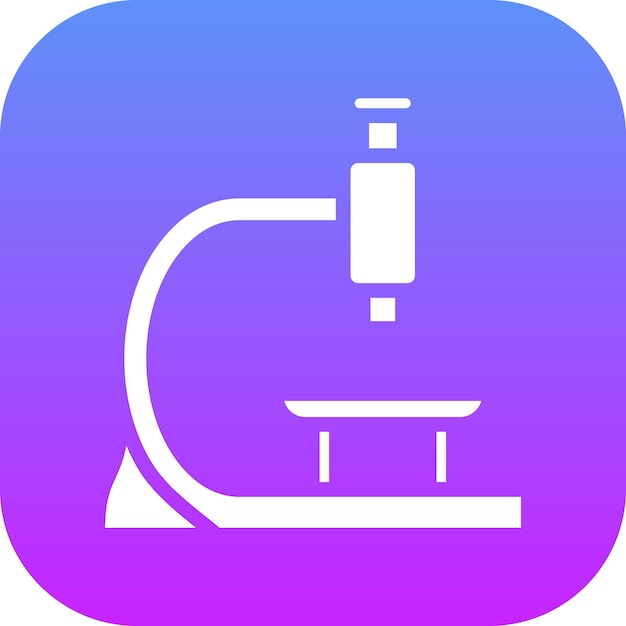 Ilustración del icono vectorial del microscopio del conjunto de iconos de Back to School