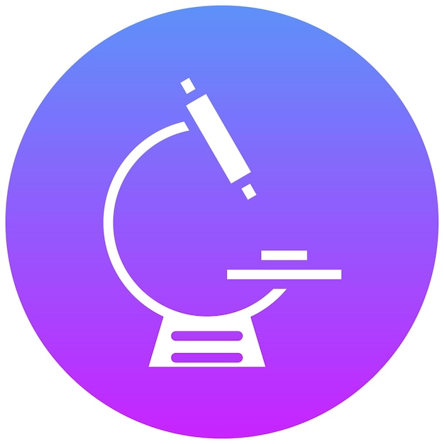 Ilustración del icono vectorial del microscopio del conjunto de iconos de la farmacia