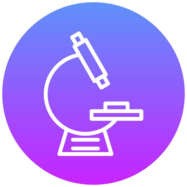 Ilustración del icono vectorial del microscopio del conjunto de iconos de la farmacia