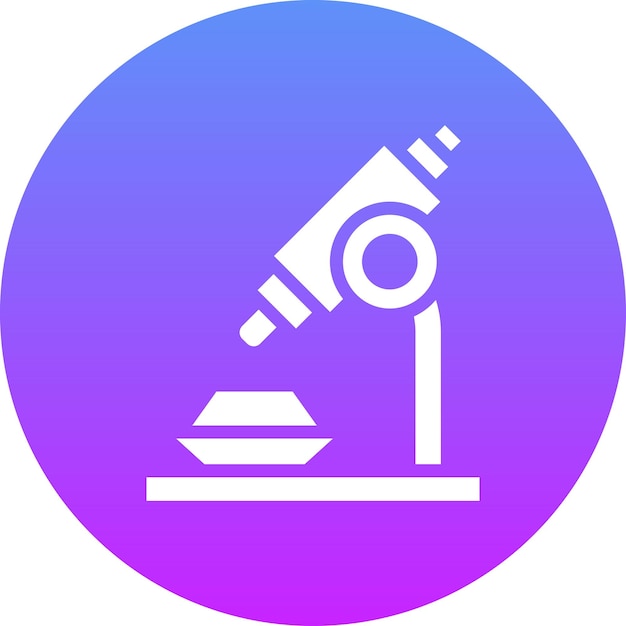 Ilustración del icono vectorial del microscopio del conjunto de iconos de Medicina I
