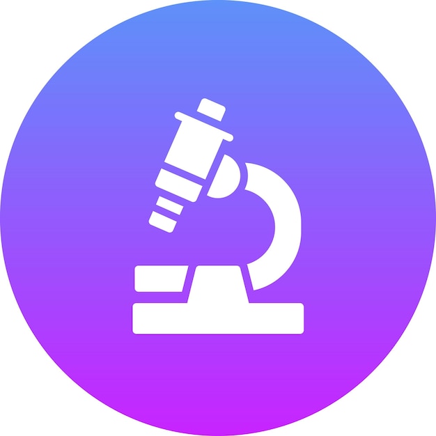 Ilustración del icono vectorial del microscopio del conjunto de iconos de química