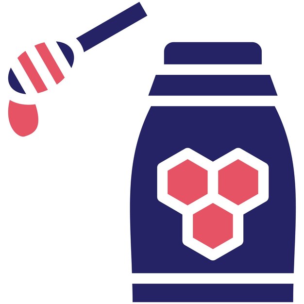 Ilustración del icono vectorial de miel del conjunto de iconos de Spa