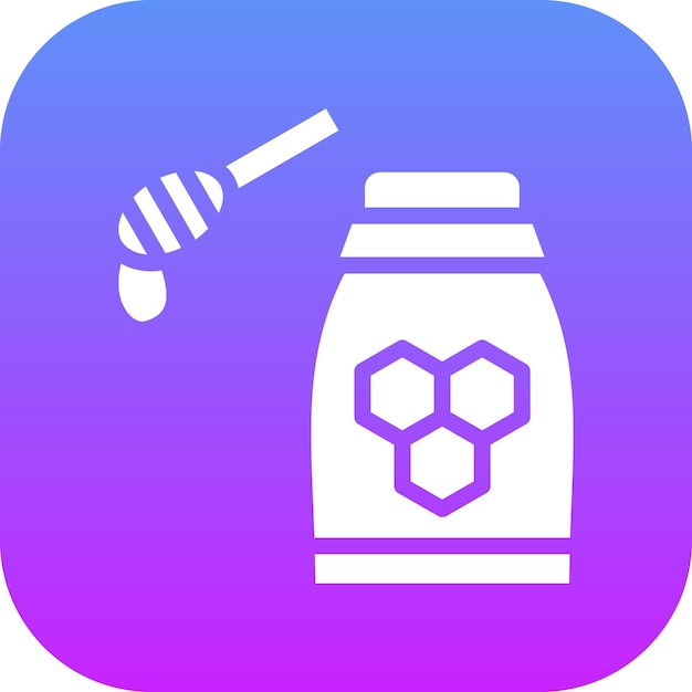 Ilustración del icono vectorial de miel del conjunto de iconos de Spa