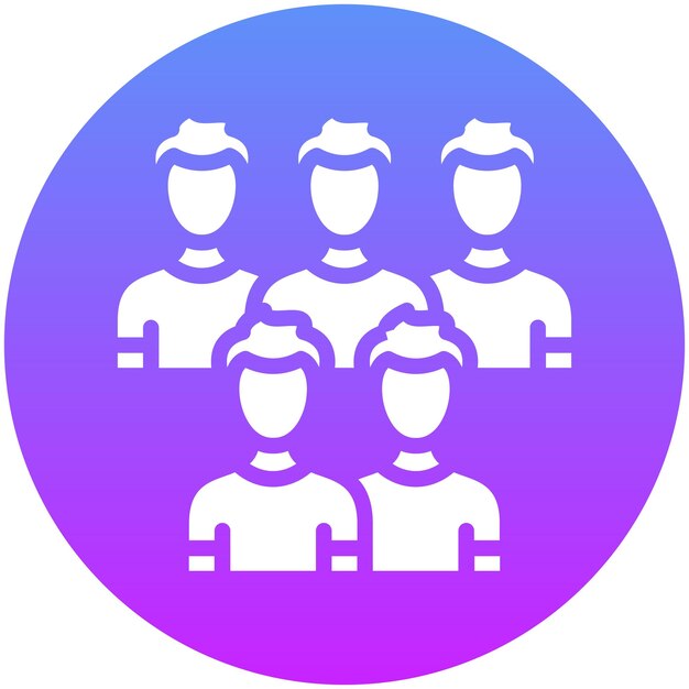 Ilustración del icono vectorial del miembro del grupo del conjunto de iconos de planificación de vacaciones