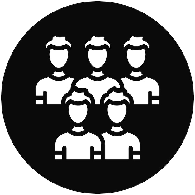 Ilustración del icono vectorial del miembro del grupo del conjunto de iconos de planificación de vacaciones