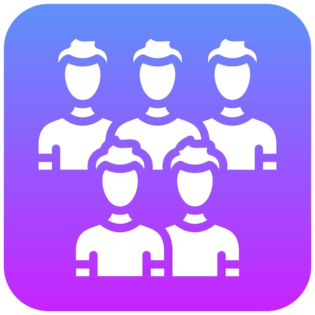 Ilustración del icono vectorial del miembro del grupo del conjunto de iconos de planificación de vacaciones