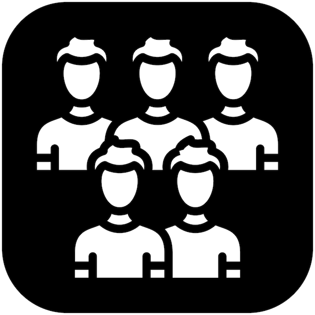 Ilustración del icono vectorial del miembro del grupo del conjunto de iconos de planificación de vacaciones