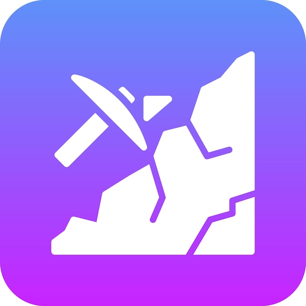Ilustración del icono vectorial de la mina del conjunto de iconos del Oeste Salvaje