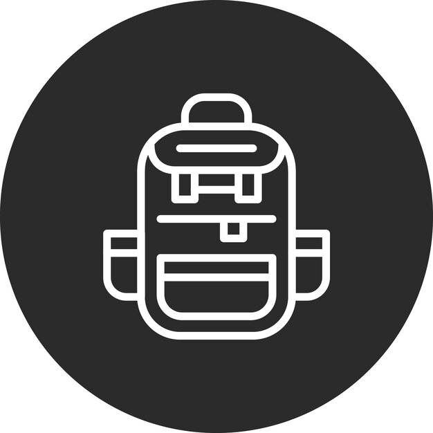 Ilustración del icono vectorial de la mochila del conjunto de iconos de moda
