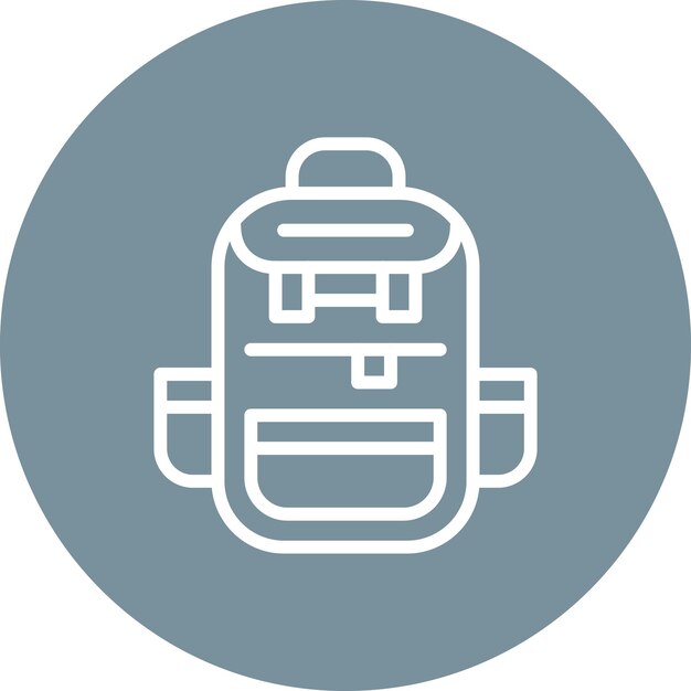 Ilustración del icono vectorial de la mochila del conjunto de iconos de moda