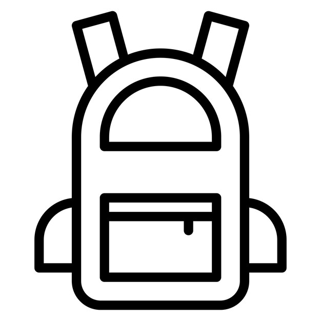 Ilustración del icono vectorial de la mochila del conjunto de iconos de ropa