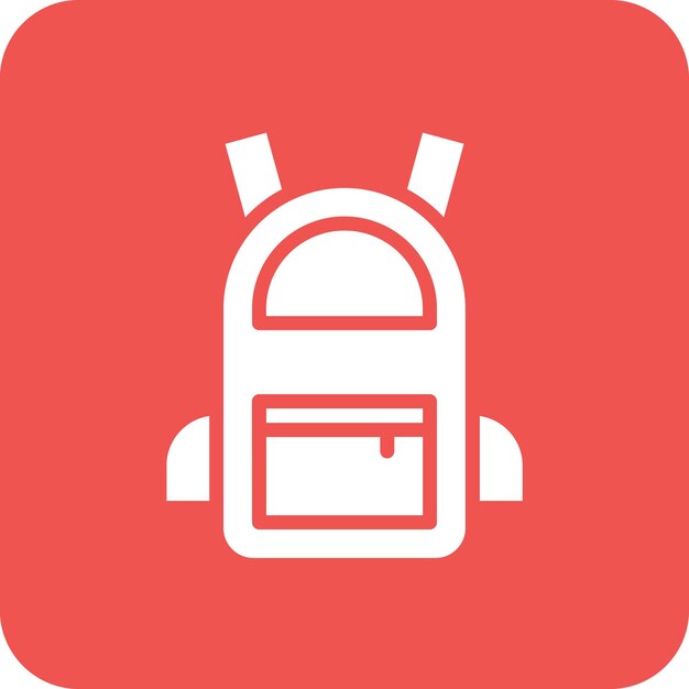 Ilustración del icono vectorial de la mochila del conjunto de iconos de ropa