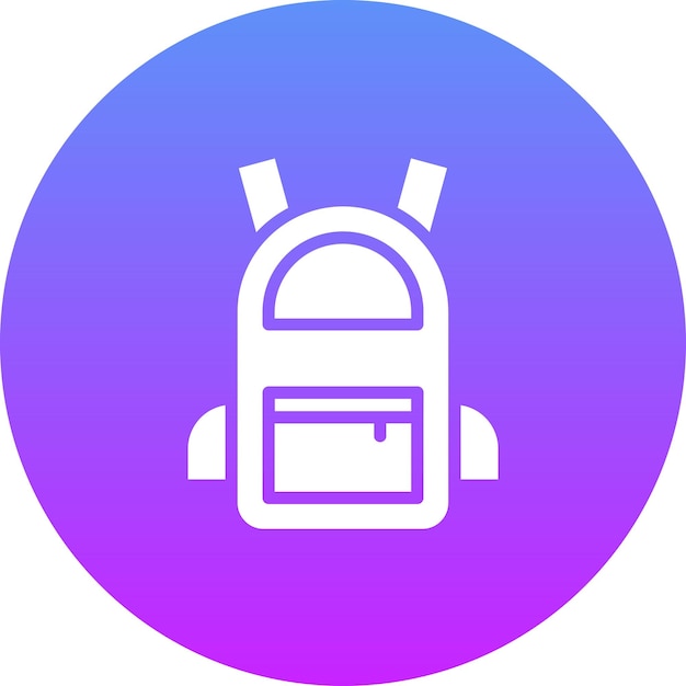Ilustración del icono vectorial de la mochila del conjunto de iconos de ropa